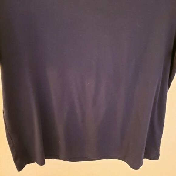 Talbots 100% Cotton Navy Blue Square Neck T Shirt Top Size 2X GUC - Picture 3 of 7